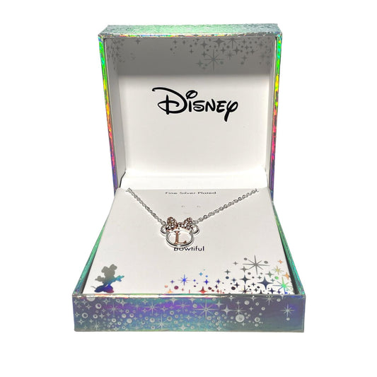 Collar Disney Plateado de Minnie con Inicial