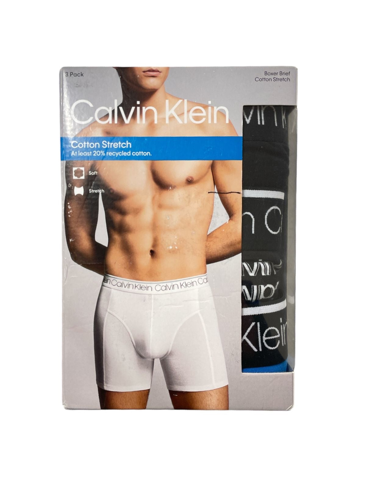 Set de Boxers Calvin Klein Cotton Stretch – Paquete de 3 Piezas para Hombre