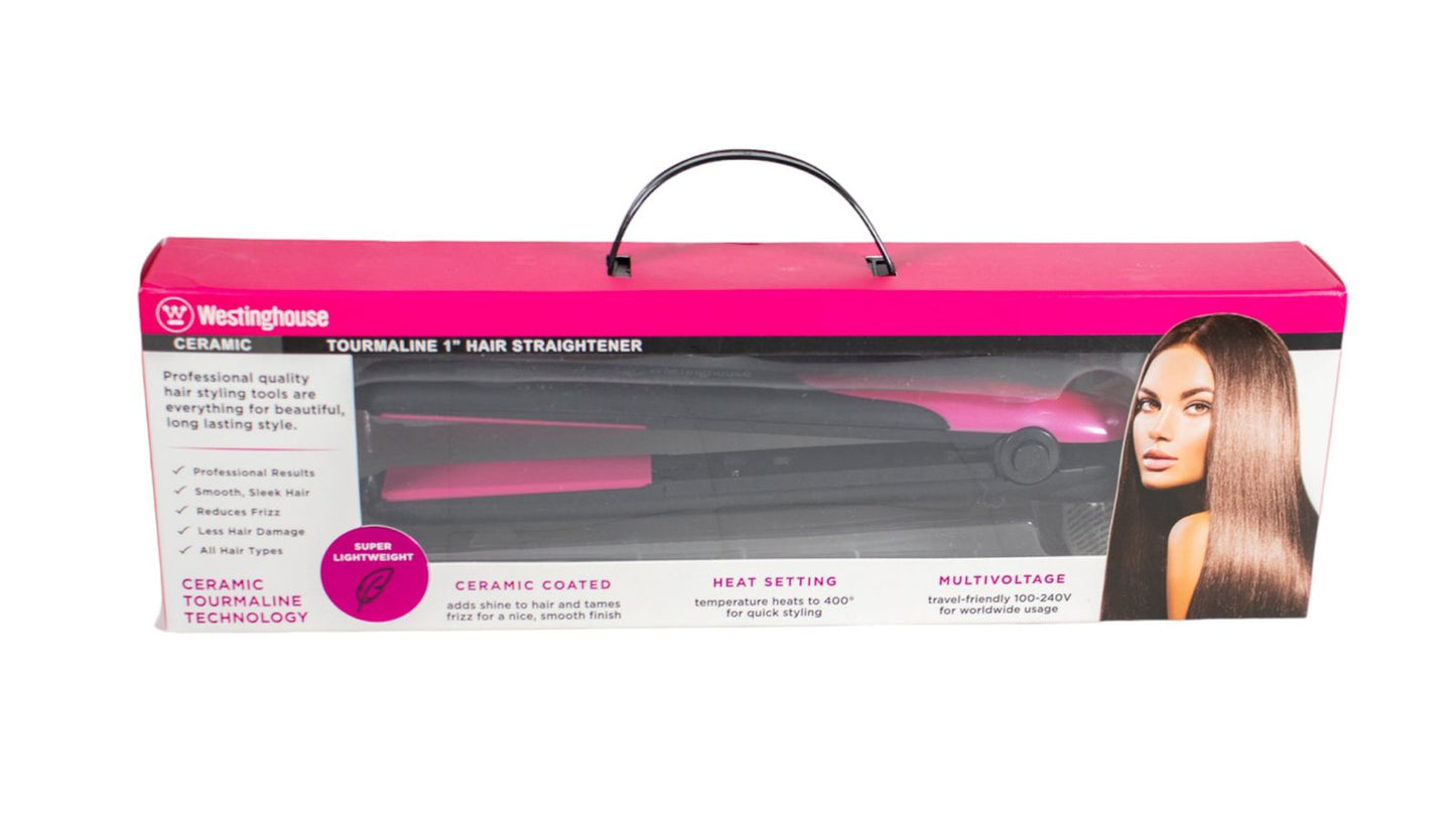 Westinghouse Plancha/Pinzas para el Cabello Rosa con Negro