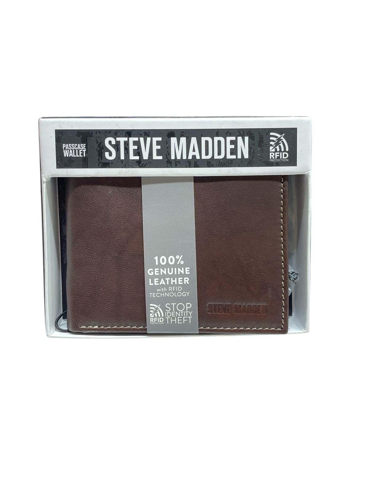 Cartera Steve Madden de Cuero para Hombre – Protección RFID y Diseño Elegante